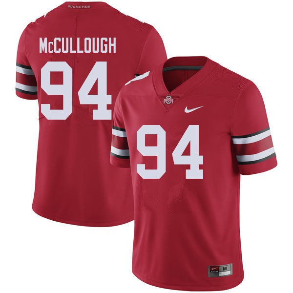 Ohio State Buckeyes #94 Roen McCullough Men Player Jersey Red OSU94835